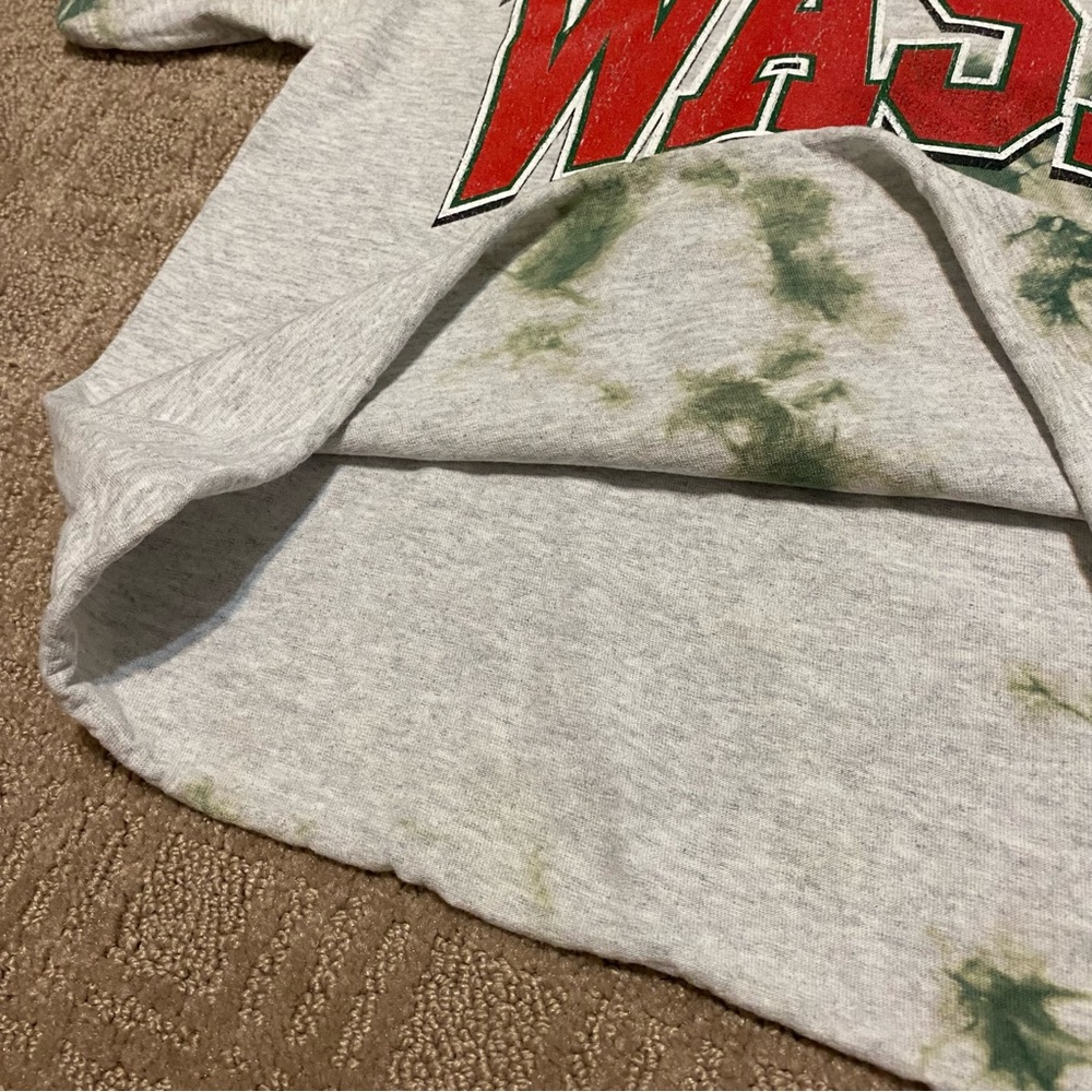 {Vintage Tubular} Washu Tie Dye Cropped Graphic Tee ~ Size Medium - Picture 8 of 14